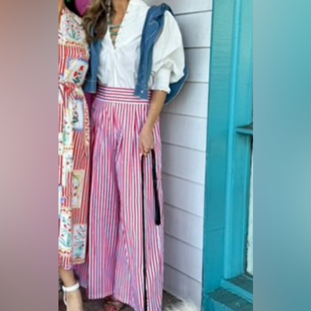 Vilagallo Red and White Striped Trousers size 38